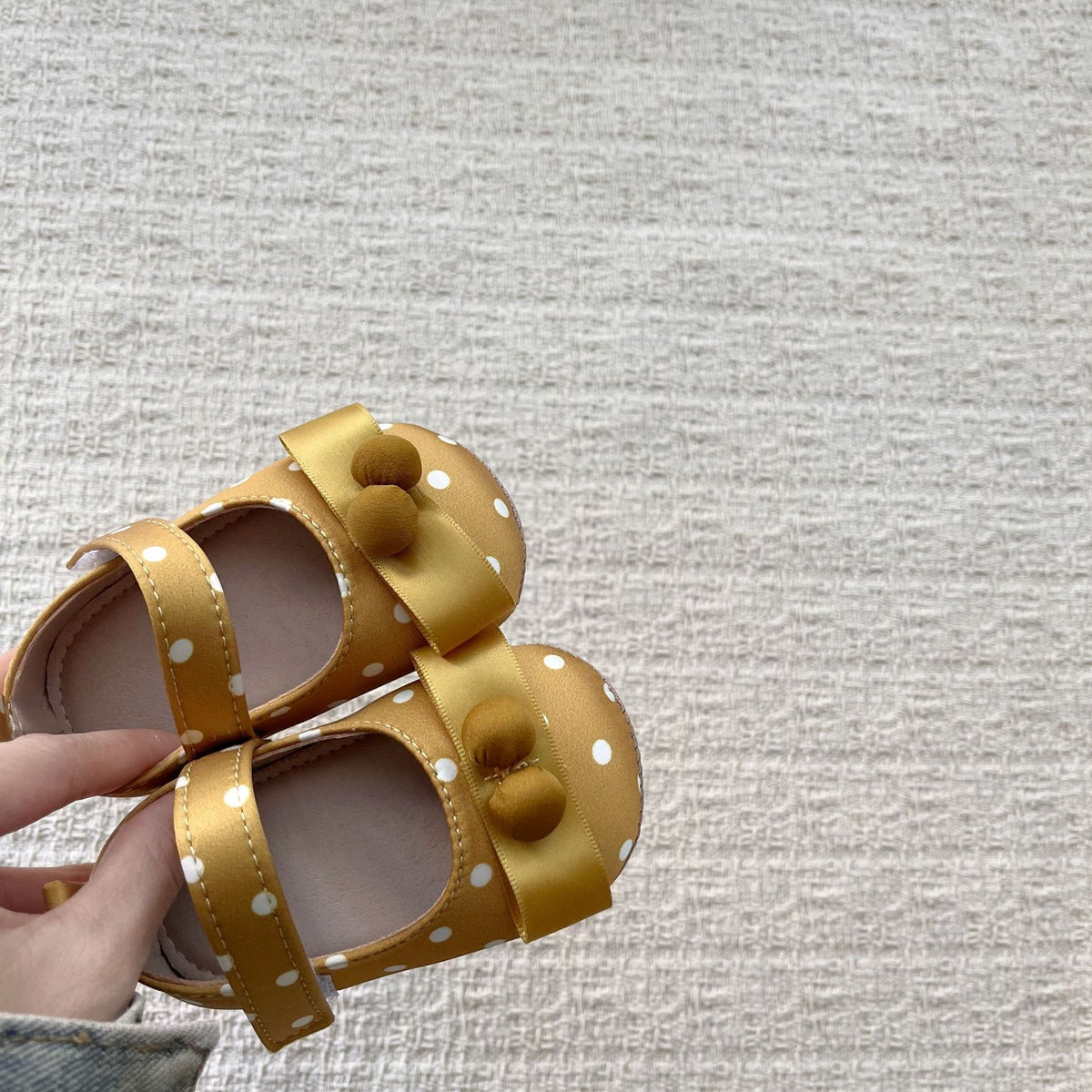 MyKids-USA® Baby Girl Dots Pattern Soft Sole Shoes