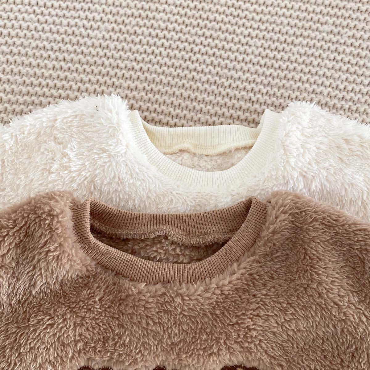 Winter Arrival Baby Unisex Long Sleeves Cute Teddy Bear Pattern Fluffy Rompers, MyKids-USA®, Baby One-Pieces, MyKids-USA -  -  -  -  -  -  - 