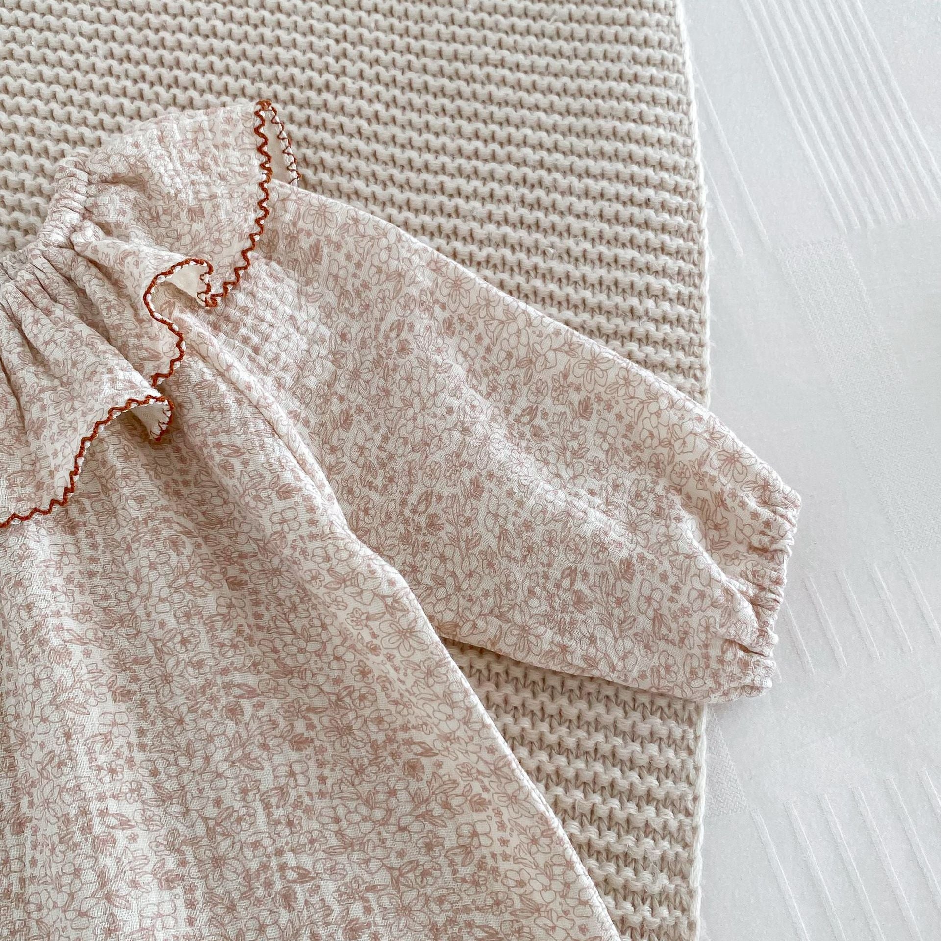 Autumn Arrival Baby Girls Long Sleeves Floral Pattern Rompers with Ruffle Collar, MyKids-USA®, Baby One-Pieces, MyKids-USA -  -  -  -  -  -  - 