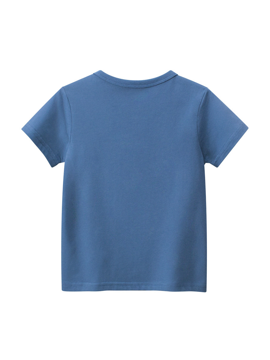 Summer Boys’ Letters and Cartoon Pattern T-shirt in European and American Style, MyKids-USA®, T-Shirts, MyKids-USA -  -  -  -  -  -  - .