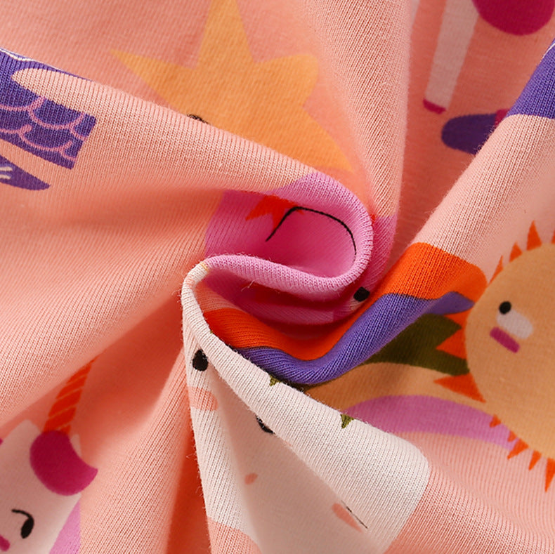 Summer Arrival Cartoon Unicorns Pattern Short Sleeves Dress for Stylish Girls, MyKids-USA®, Baby & Toddler Dresses, MyKids-USA -  -  -  -  -  -  - 