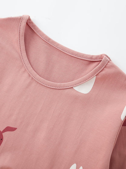 MyKids-USA® Autumn Arrival Baby Kids Girls Rabbits Pattern Long Sleeves Dress