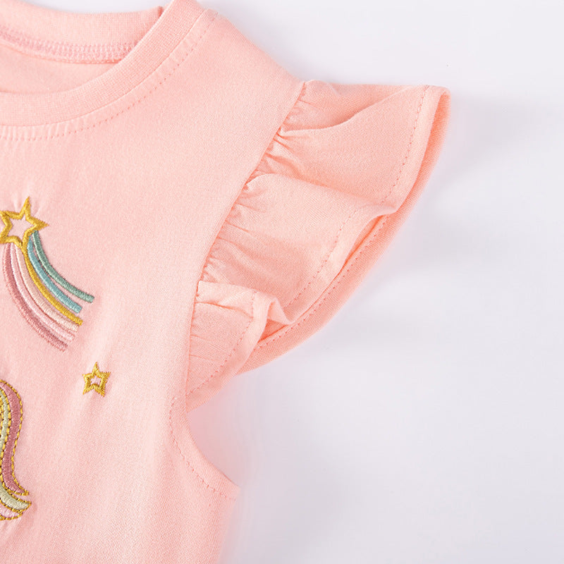 Summer Arrival Animals Cartoon Pattern Fly Sleeves Dress for Stylish Girls, MyKids-USA®, Baby & Toddler Dresses, MyKids-USA -  -  -  -  -  -  - .