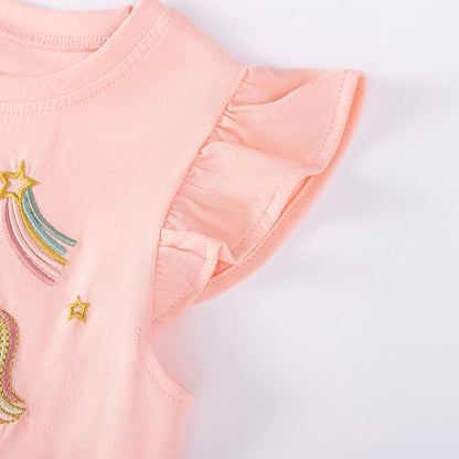 Summer Arrival Animals Cartoon Pattern Fly Sleeves Dress for Stylish Girls, MyKids-USA®, Baby & Toddler Dresses, MyKids-USA -  -  -  -  -  -  - .