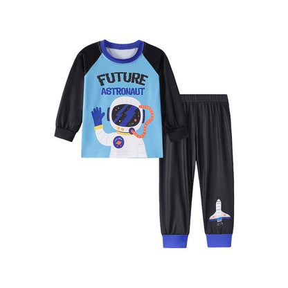 MyKids-USA Spring and Autumn Baby Boys Astronaut Cartoon Pattern Long Sleeves Casual Pajama Set, MyKids-USA®, Baby & Toddler Outfits, MyKids-USA -  -  -  -  -  -  - 