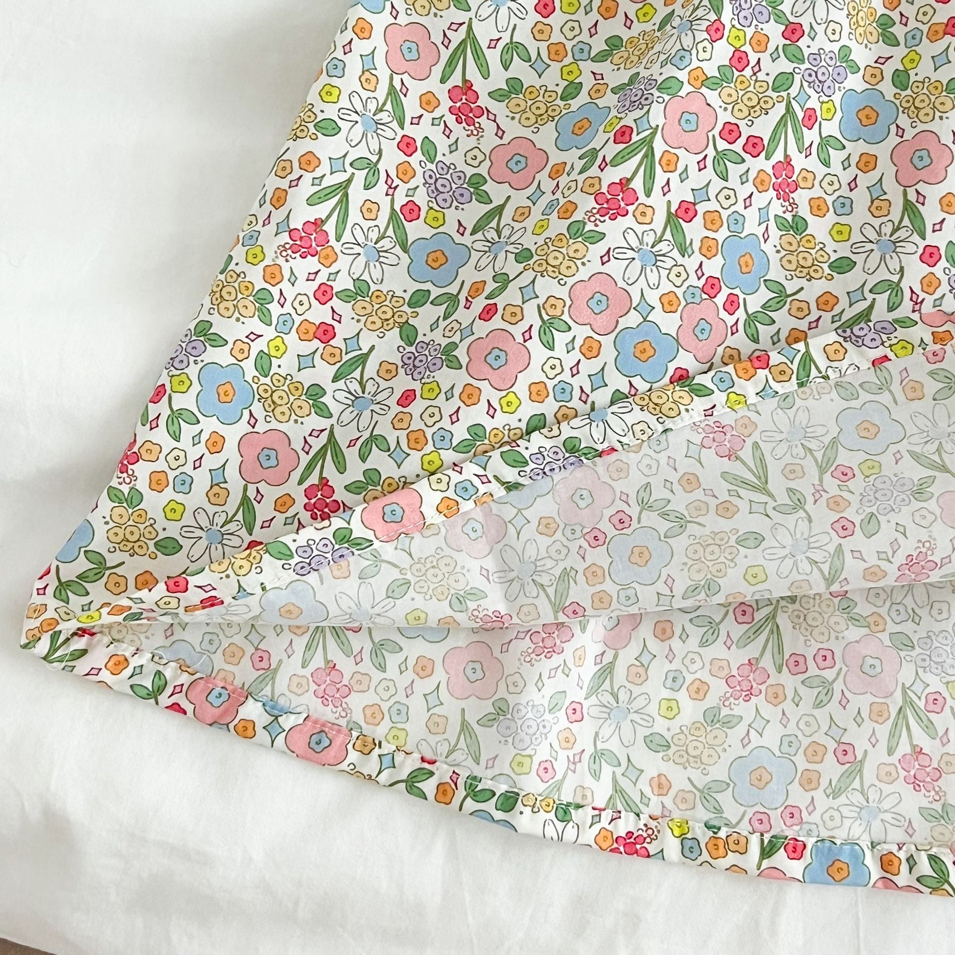 Summer Girls Flowers Pattern Lace Trim Fly Sleeves Onesies and Dress – Princess Sister Matching Set, MyKids-USA®, Baby & Children's Outfits, MyKids-USA -  -  -  -  -  -  - .