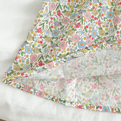 Summer Girls Flowers Pattern Lace Trim Fly Sleeves Onesies and Dress – Princess Sister Matching Set, MyKids-USA®, Baby & Children's Outfits, MyKids-USA -  -  -  -  -  -  - .