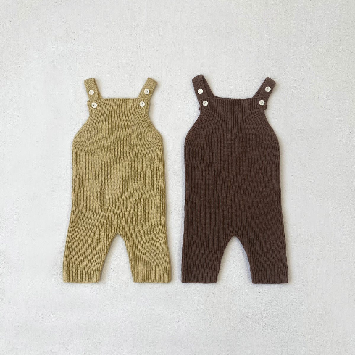 MyKids-USA® Autumn Hot Selling Baby Unisex Solid Color Sleeveless Knitted Romper