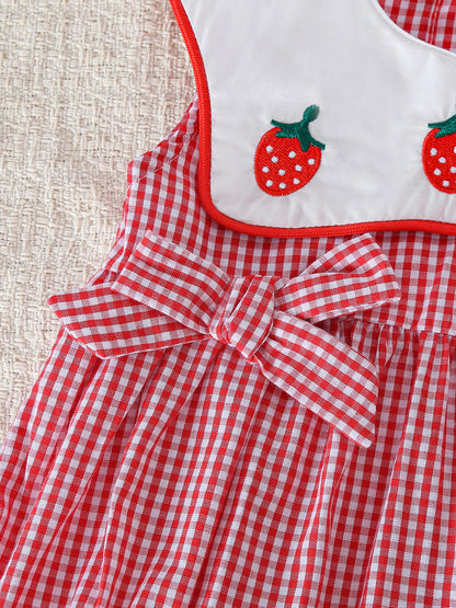 MyKids-USA® Summer Arrival Baby Girls Sleeveless Cute Plaid/Dots Pattern Bodysuit
