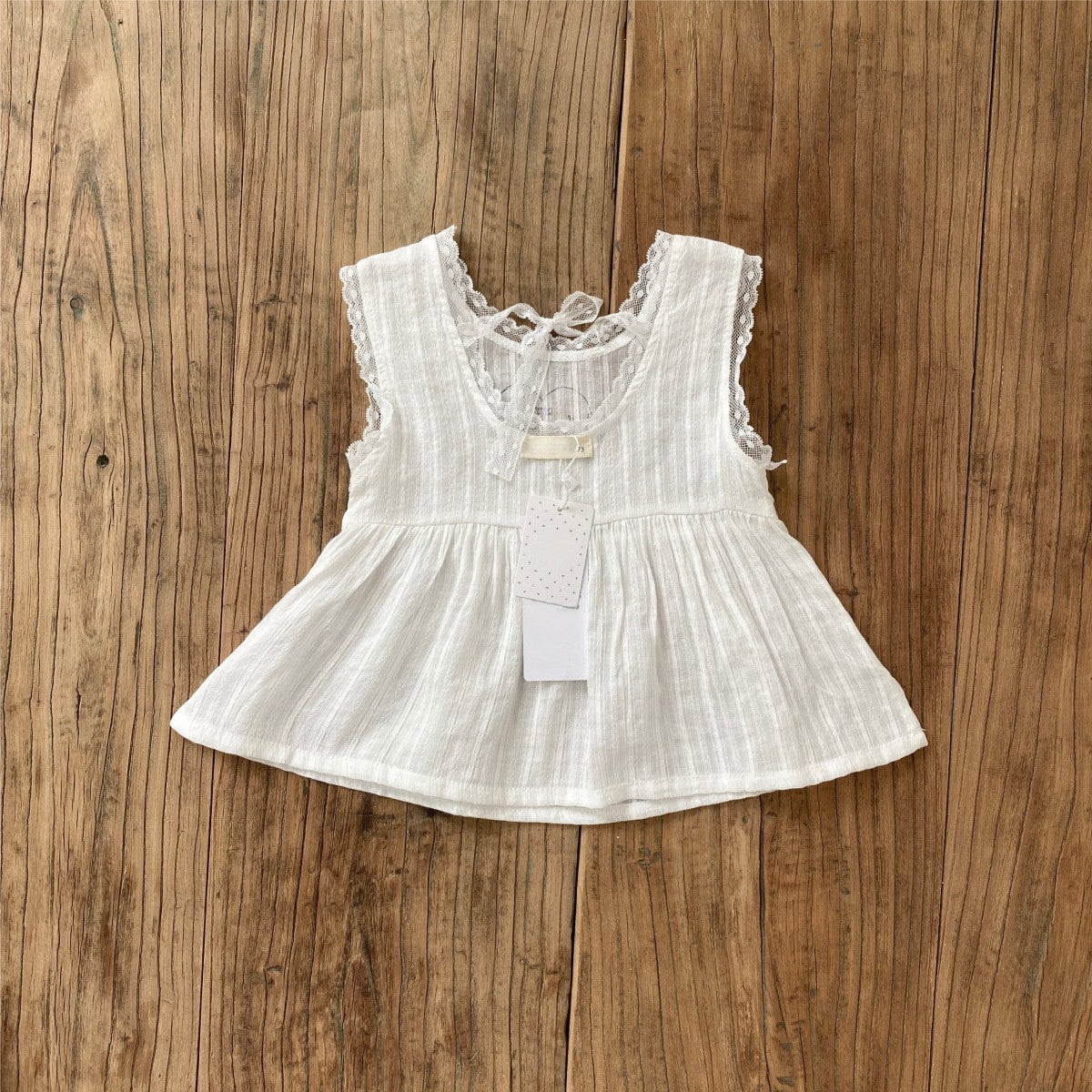 MyKids-USA® Summer Arrival Baby Girls Sleeveless Cute Lace Trim Thin Dress