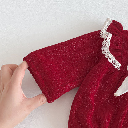 Autumn and Winter Arrival Baby Girls Long Sleeves Butterfly-bow Decorated Bodysuit, MyKids-USA®, Baby One-Pieces, MyKids-USA -  -  -  -  -  -  - .