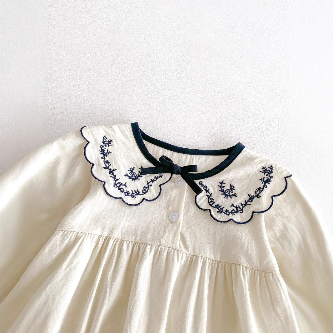 Autumn Arrival Baby Girls Long Sleeves Flowers Embroidered Pattern Onesies, MyKids-USA®, Shirts, MyKids-USA -  -  -  -  -  -  - 