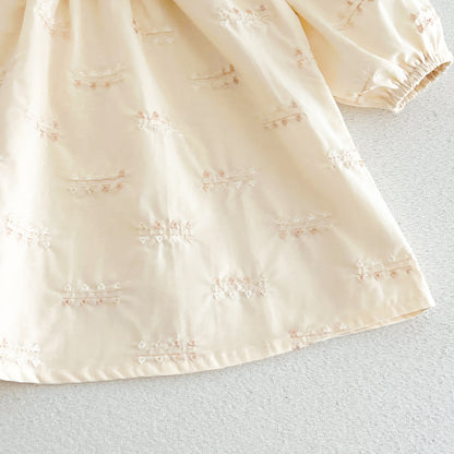 MyKids-USA® Autumn Arrival Baby Kids Girls Embroidery Pattern Long Sleeves Dress