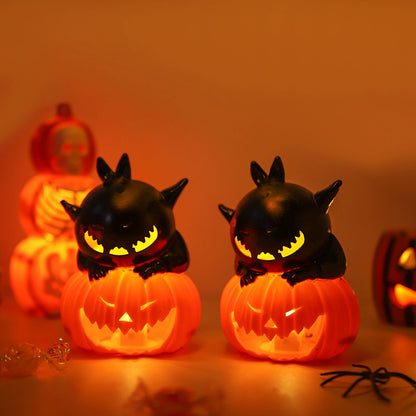 Halloween Pumpkin Lantern Decoration – Electronic Candle Night Light with Black Cat, MyKids-USA®, Seasonal & Holiday Decorations, MyKids-USA - Size/Age - Average Size (0-12Y） - Color - Orange -  -  - TR2508252249-A.