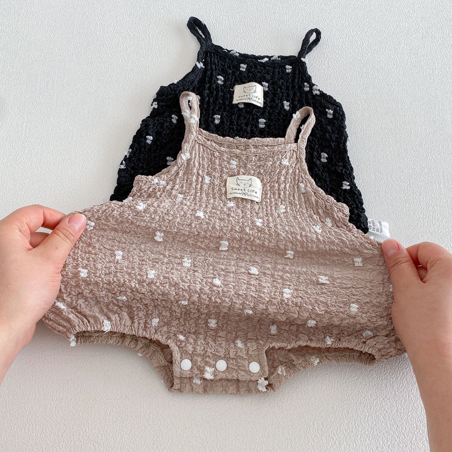 Summer Arrival Baby Girls Sleeveless Ruffle Design Strap Bodysuit, MyKids-USA®, Bodysuits, MyKids-USA -  -  -  -  -  -  - .