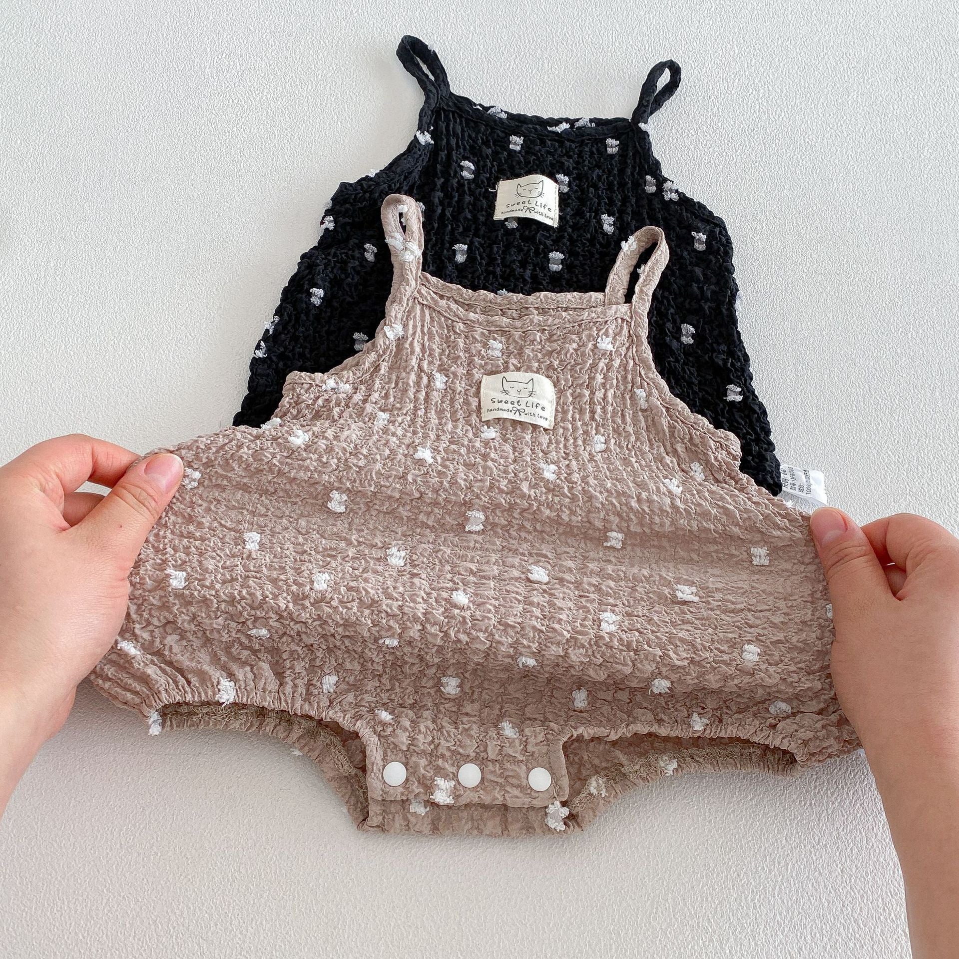 Summer Arrival Baby Girls Sleeveless Ruffle Design Strap Bodysuit, MyKids-USA®, Bodysuits, MyKids-USA -  -  -  -  -  -  - .