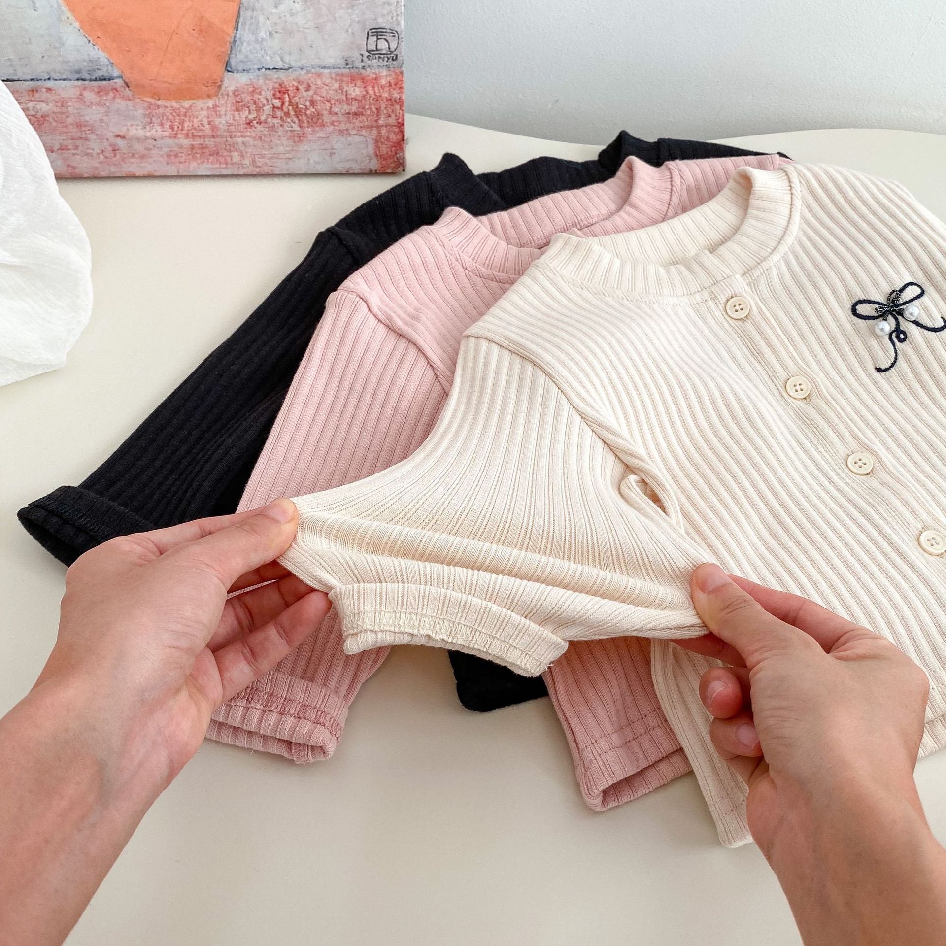 Spring and Autumn Kids Girls Cute Butterfly-bow Embroidered Long Sleeves Top and Pants Clothing Set, MyKids-USA®, Baby & Toddler Outfits, MyKids-USA -  -  -  -  -  -  - 