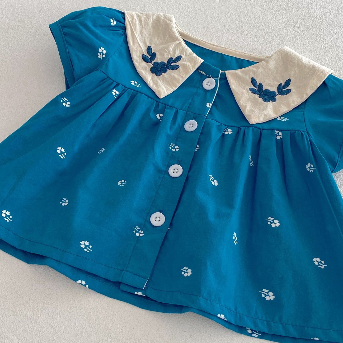 Summer Hot Selling Baby Kids Girls Short Sleeves Vintage Floral Pattern Top and Bloomers Clothing Set, MyKids-USA®, Baby & Toddler Outfits, MyKids-USA -  -  -  -  -  -  - .