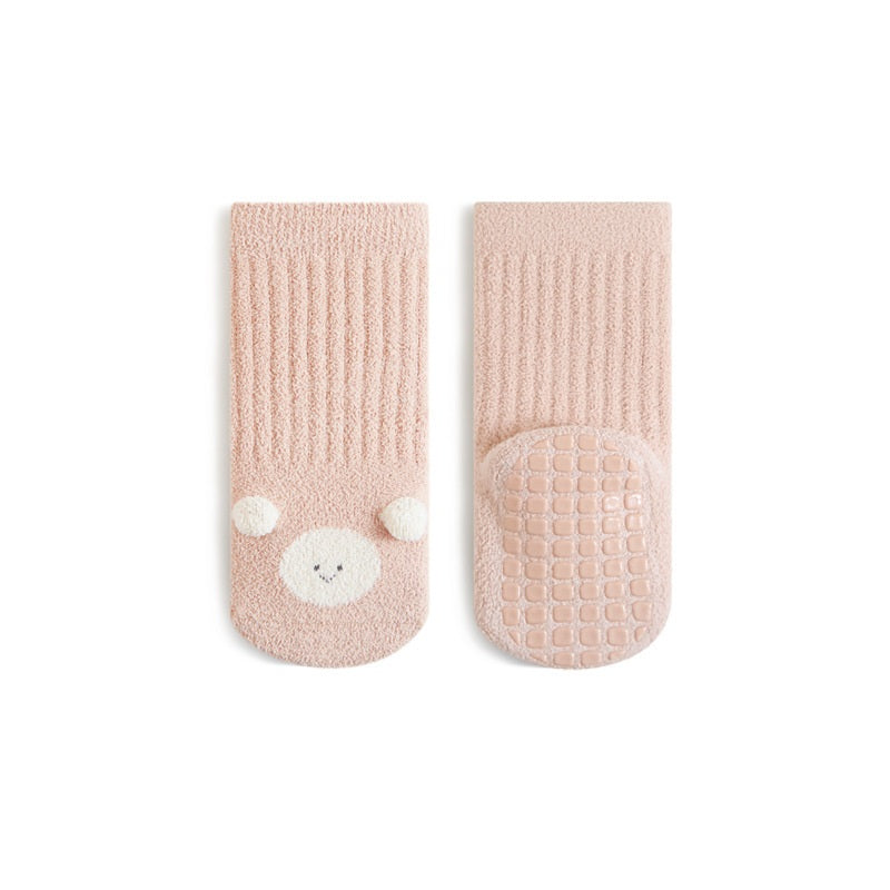 Autumn and Winter Baby Unisex Breathable Simple Cartoon Pattern Thick Socks, MyKids-USA®, Baby & Toddler Socks & Tights, MyKids-USA - Size/Age - S (0-1Y) - Color - Light Pink -  -  - TR2512301352-C.