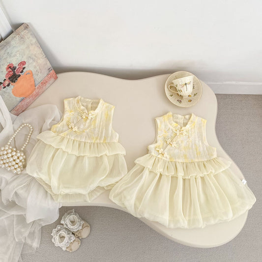 Summer Arrival Baby Girls Sleeveless Embroidery Pattern Bodysuit, MyKids-USA®, Baby & Children's One-Pieces, MyKids-USA -  -  -  -  -  -  - .