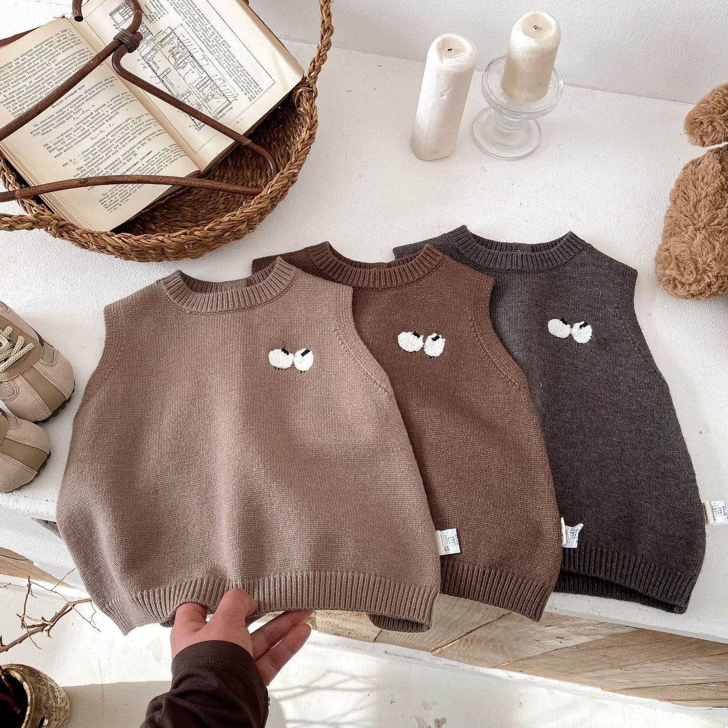 Arrival Winter and Autumn Baby Kids Unisex Cartoon Pattern Sleeveless Knitted Vest, MyKids-USA®, Tunics, MyKids-USA -  -  -  -  -  -  - 