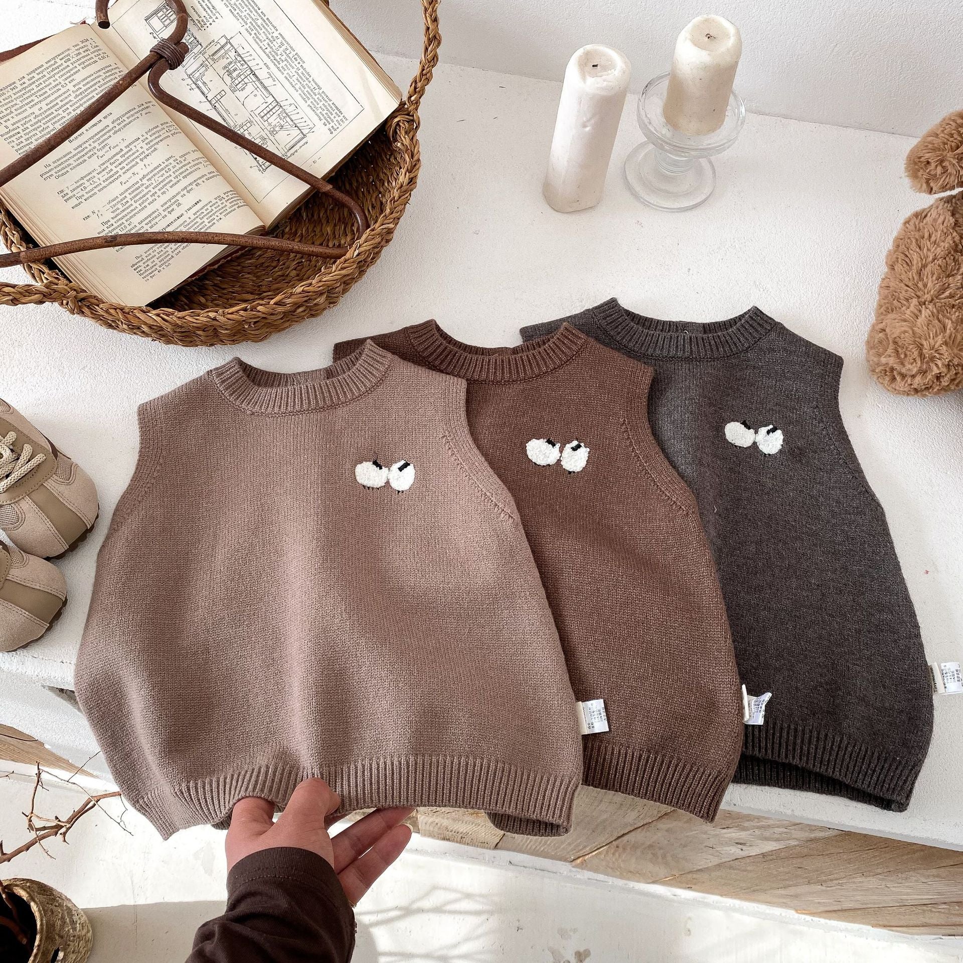 Arrival Winter and Autumn Baby Kids Unisex Cartoon Pattern Sleeveless Knitted Vest, MyKids-USA®, Tunics, MyKids-USA -  -  -  -  -  -  - 