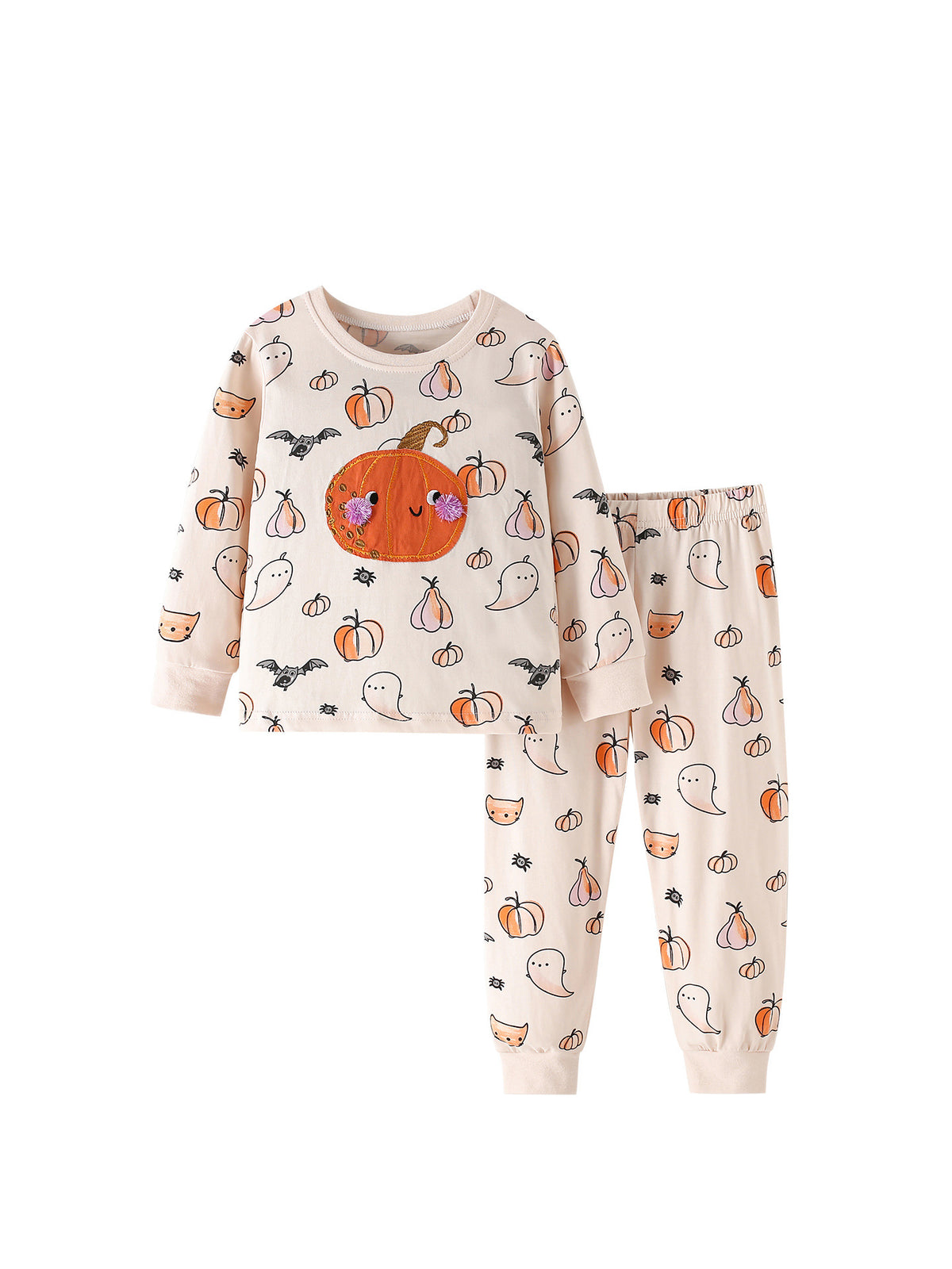 MyKids-USA® Baby Kids Girls Halloween Cartoon Pattern Long Sleeves Top and Pants Clothing Set