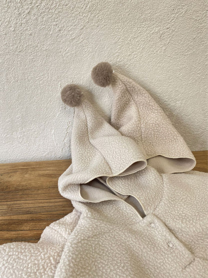 Arrival Winter and Autumn Baby Unisex Fluffy Solid Color Long Sleeves Hooded Rompers, MyKids-USA®, Bodysuits, MyKids-USA -  -  -  -  -  -  - .