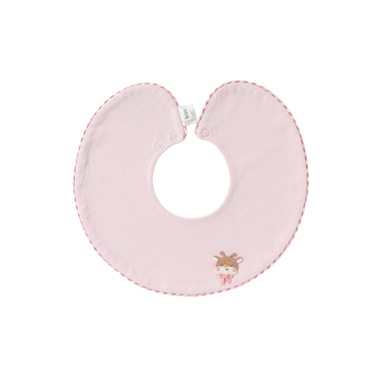 Adorable Animals Cartoon Pattern Cotton Snap-on Round Shaped Bib, MyKids-USA®, Bibs, MyKids-USA - Size/Age - S (0-3Y) - Color - Pink -  -  - TR2604262354-E.