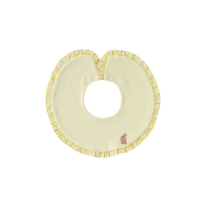 Adorable Ruffle Plaid Pattern Snap-on Bib, MyKids-USA®, Bibs, MyKids-USA - Size/Age - S (0-3Y) - Color - Light Yellow -  -  - TR2605032228-D.