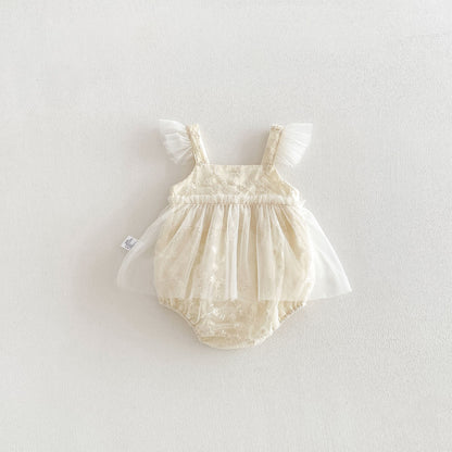 Design Summer Baby Kids Girls Sleeveless Flowers Pattern Strap Plain Bodysuit, MyKids-USA®, Bodysuits, MyKids-USA -  -  -  -  -  -  - .