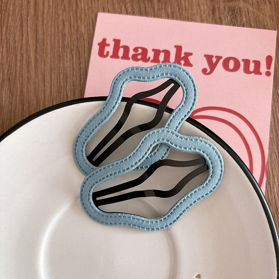 Collection of 2 Versatile Geometric Pattern Hair Clips, MyKids-USA®, Hair Pins, Claws & Clips, MyKids-USA - Size/Age - Average Size (0-12Y） - Color - Purple -  -  - TR2601231817-F.