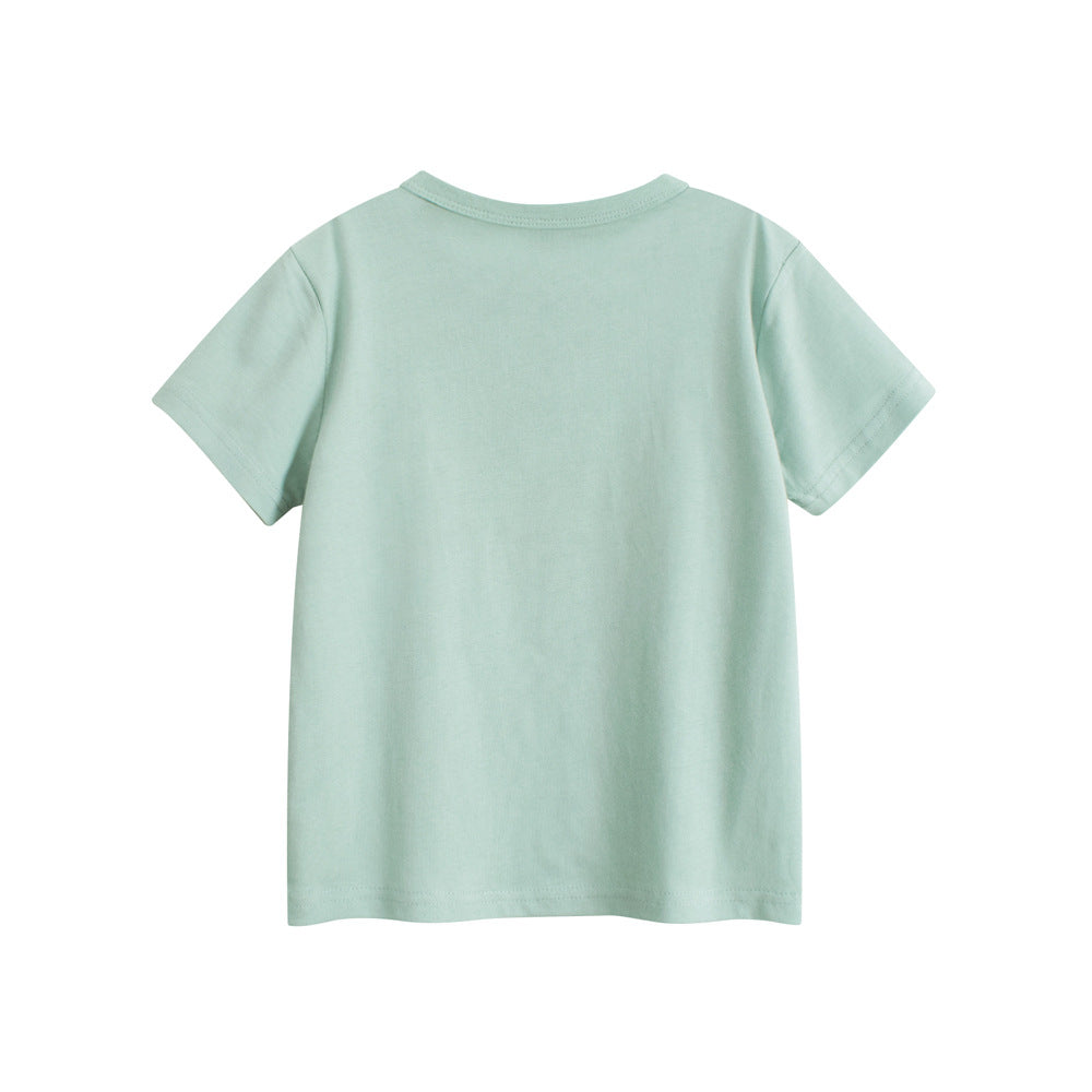 Summer Baby Kids Girls Letters and Fruits Cartoon Print Short Sleeves Crew Neck Top Shirt, MyKids-USA®, Shirts, MyKids-USA -  -  -  -  -  -  - 