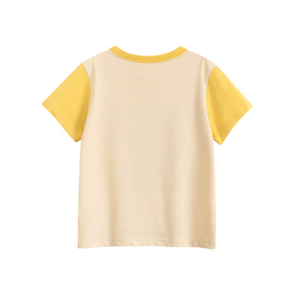 Summer Girls’ Teddy Bear and Puppy Pattern Print T-shirt in European and American Style, MyKids-USA®, Baby & Toddler Tops, MyKids-USA -  -  -  -  -  -  - 