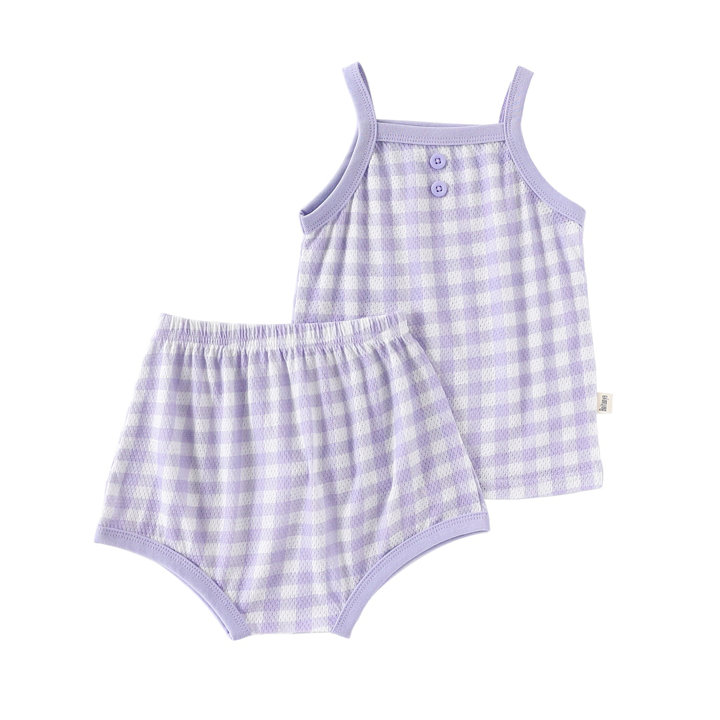 Design Summer Baby Kids Girls Sleeveless Plaid Vest with Shorts Set, MyKids-USA®, Baby & Children's Outfits, MyKids-USA - Size/Age - 73 (6-9M) - Color - Purple -  -  - TR2606012328-C.