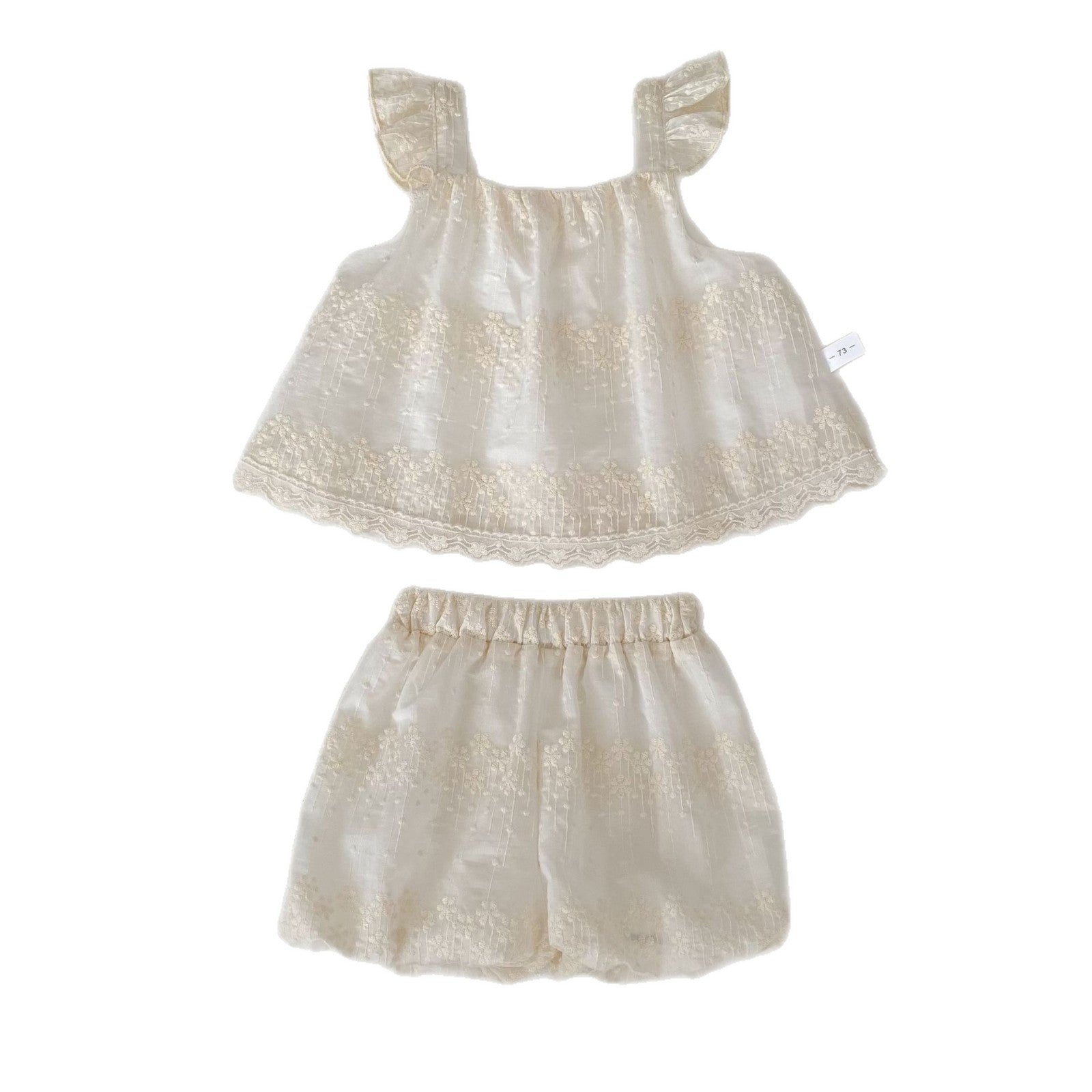 Summer Baby Kids Girls Sleeveless Flowers Pattern Vest and Shorts Clothing Set, MyKids-USA®, Baby & Children's Outfits, MyKids-USA - Size/Age - 73 (6-9M) - Color - Apricot -  -  - TR2605022229-A.