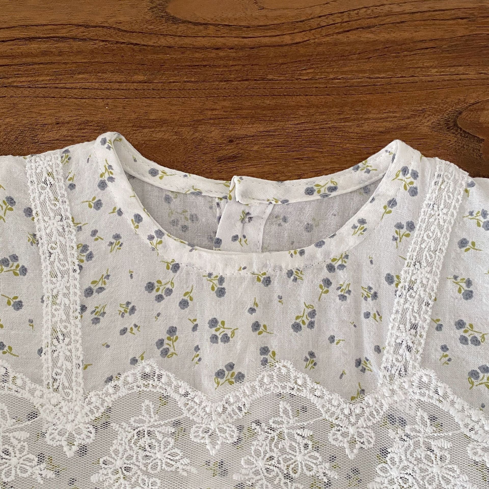 Summer Arrival Baby Girls Short Sleeves Floral Pattern Tulle Decorated Bodysuit, MyKids-USA®, Bodysuits, MyKids-USA -  -  -  -  -  -  - .