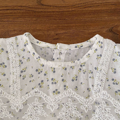 Summer Arrival Baby Girls Short Sleeves Floral Pattern Tulle Decorated Bodysuit, MyKids-USA®, Bodysuits, MyKids-USA -  -  -  -  -  -  - .