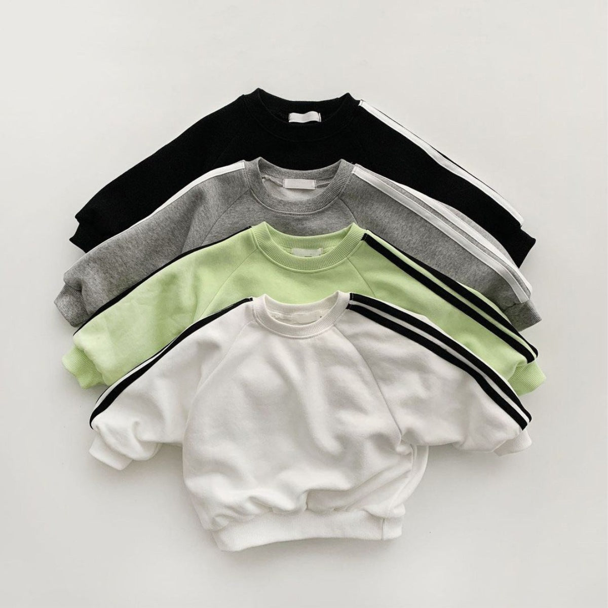 MyKids-USA® Spring and Autumn Baby Kids Unisex Long Sleeves Striped Pullover and Pants Clothing Set
