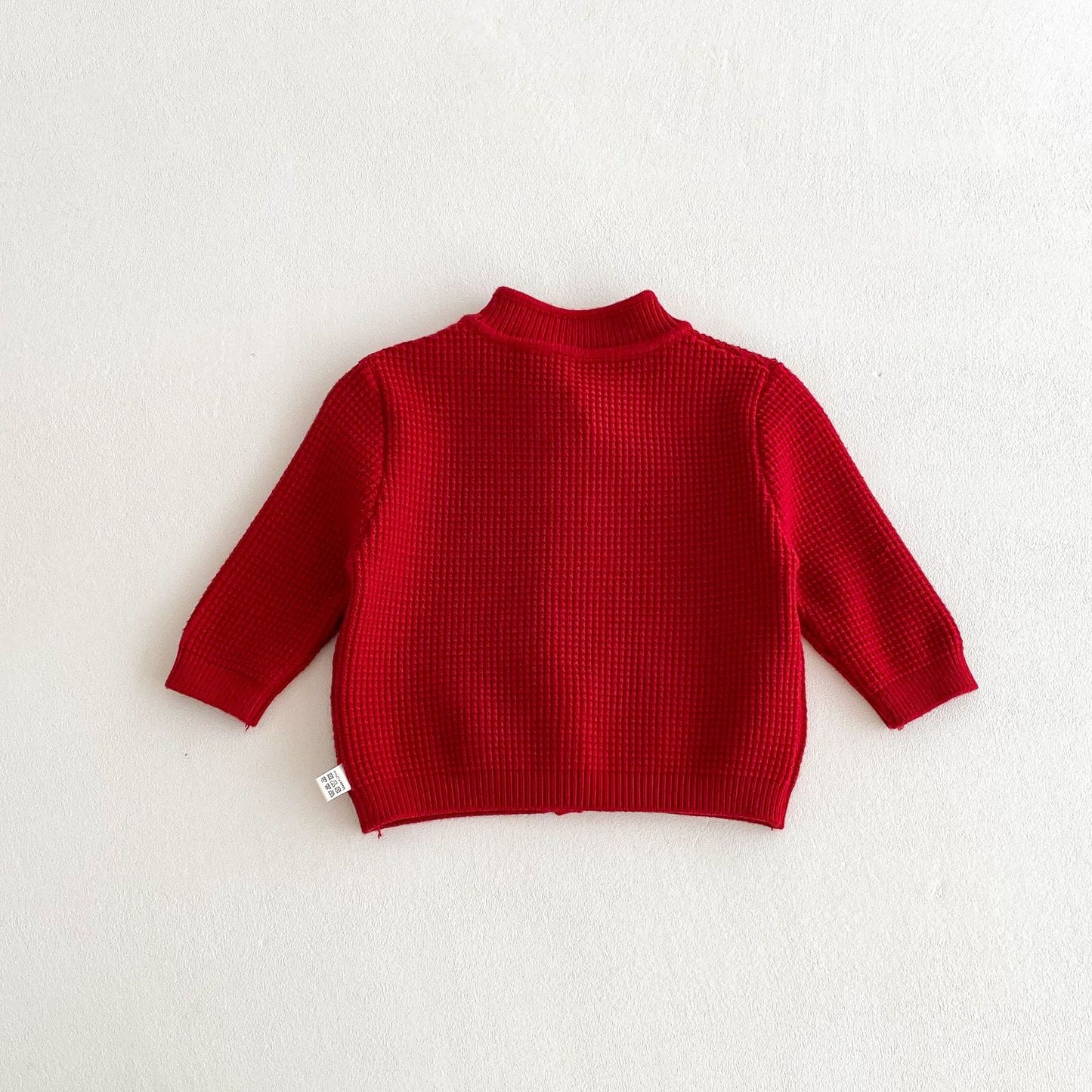 Autumn and Winter Arrival Baby Kids Unisex Letters Embroidery Pattern Long Sleeves Casual Cardigan