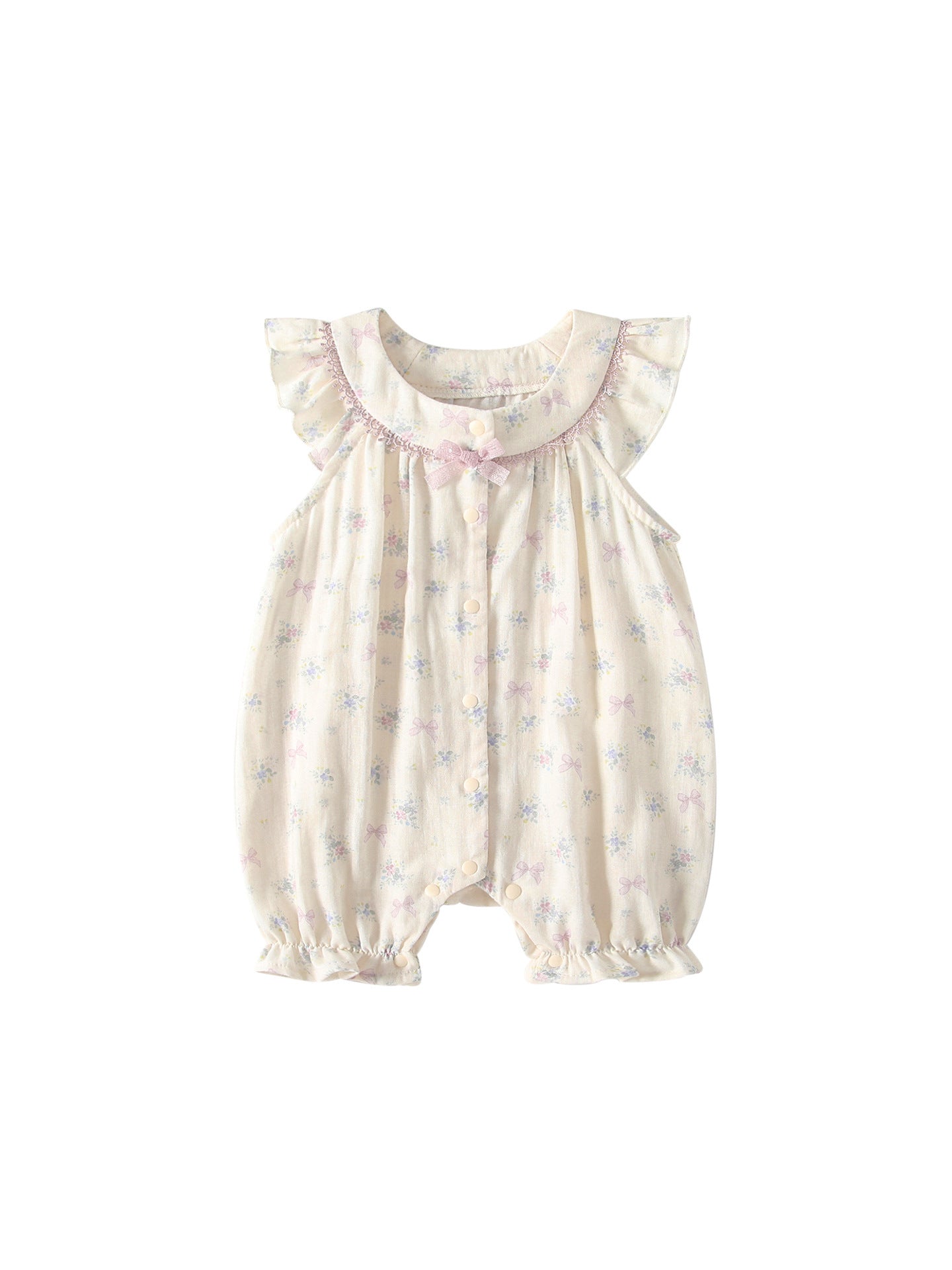Summer Arrival Baby Girls Fly Sleeves Flowers Pattern Rompers Bodysuits, MyKids-USA®, Baby & Children's One-Pieces, MyKids-USA -  -  -  -  -  -  - .