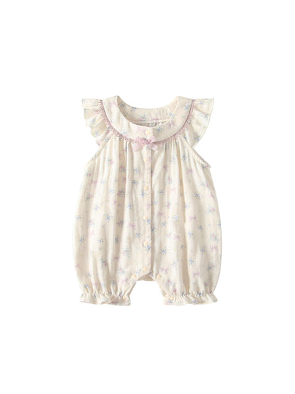 Summer Arrival Baby Girls Fly Sleeves Flowers Pattern Rompers Bodysuits, MyKids-USA®, Baby & Children's One-Pieces, MyKids-USA -  -  -  -  -  -  - .