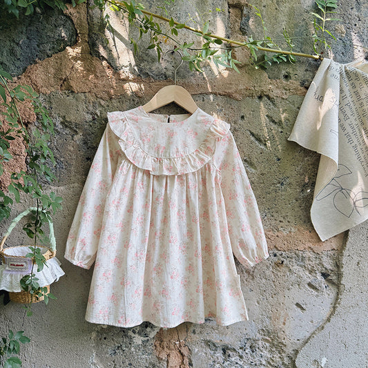 Arrival Baby Kids Girls Floral Pattern Long Sleeves Crew Neck Dress, MyKids-USA®, Baby & Toddler Dresses, MyKids-USA -  -  -  -  -  -  - 