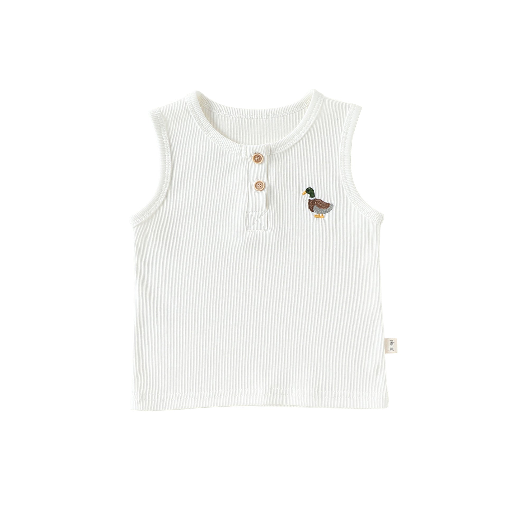 Summer Arrival Baby Sleeveless Animals Embroidered Pattern Vest, MyKids-USA®, Baby & Toddler Outerwear, MyKids-USA - Size/Age - 73 (6-9M) - Color - Beige -  -  - TR2605142346-A.