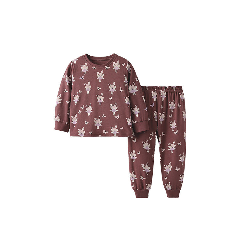 Spring and Autumn Girls Fairy Cartoon Pattern Long Sleeves Top and Pants Clothing Set, MyKids-USA®, Baby & Toddler Outfits, MyKids-USA - Size/Age - 100 (2-3Y) - Color - Brown -  -  - TR2509252308-A