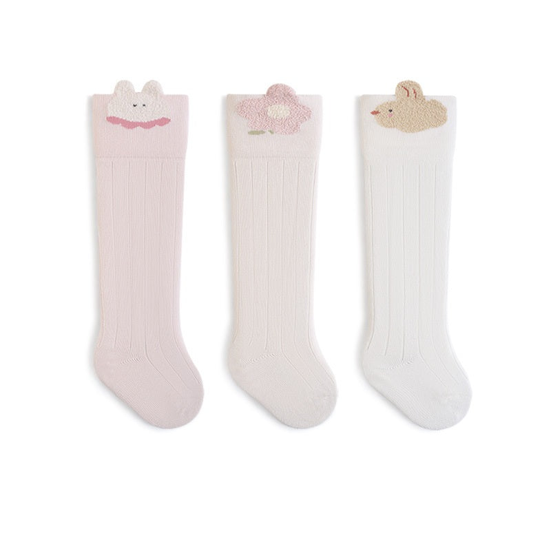 Autumn Arrival Baby Unisex Breathable Cute Cartoon Pattern Stockings 1 Lot=3-Pair Set, MyKids-USA®, Baby & Toddler Socks & Tights, MyKids-USA - Size/Age - XS (0-6M) - Color - Light Pink -  -  - TR2511122157-D