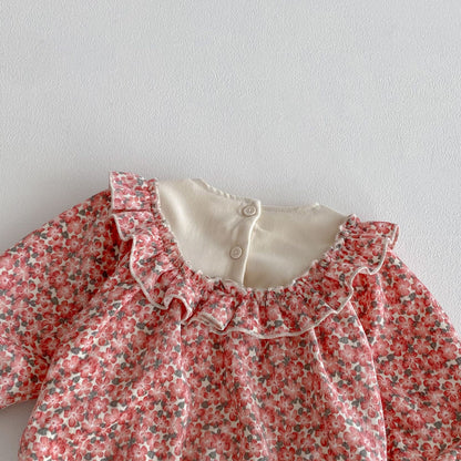 Autumn Arrival Baby Girls Long Sleeves Pink Floral Bodysuit, MyKids-USA®, Baby One-Pieces, MyKids-USA -  -  -  -  -  -  - .