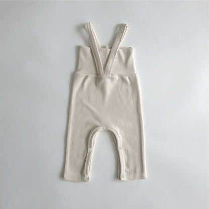 Autumn and Spring Arrival Baby Unisex Solid Color Sleeveless Rompers Overalls, MyKids-USA®, Baby One-Pieces, MyKids-USA - Size/Age - 66 (3-6M) - Color - Beige -  -  - TR2601271144-A.