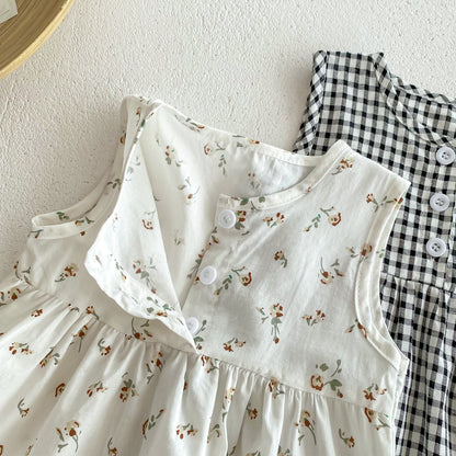 Summer Arrival Baby Boys and Girls Sleeveless Plaid or Floral Pattern Rompers, MyKids-USA®, Baby & Children's One-Pieces, MyKids-USA -  -  -  -  -  -  - .