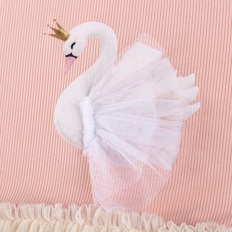 Summer Arrival Goose Animals Pattern Short Sleeves Tulle Patchwork Dress for Stylish Girls, MyKids-USA®, Baby & Toddler Dresses, MyKids-USA -  -  -  -  -  -  - .